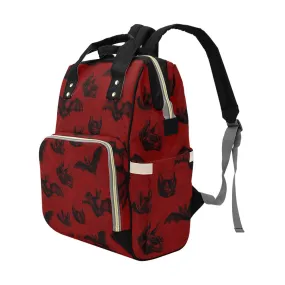 Red Bat Multi-Purpose Backpack and Diaper Bag