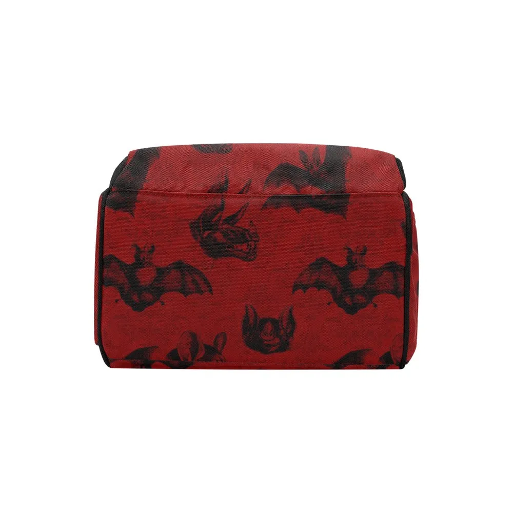 Red Bat Multi-Purpose Backpack and Diaper Bag