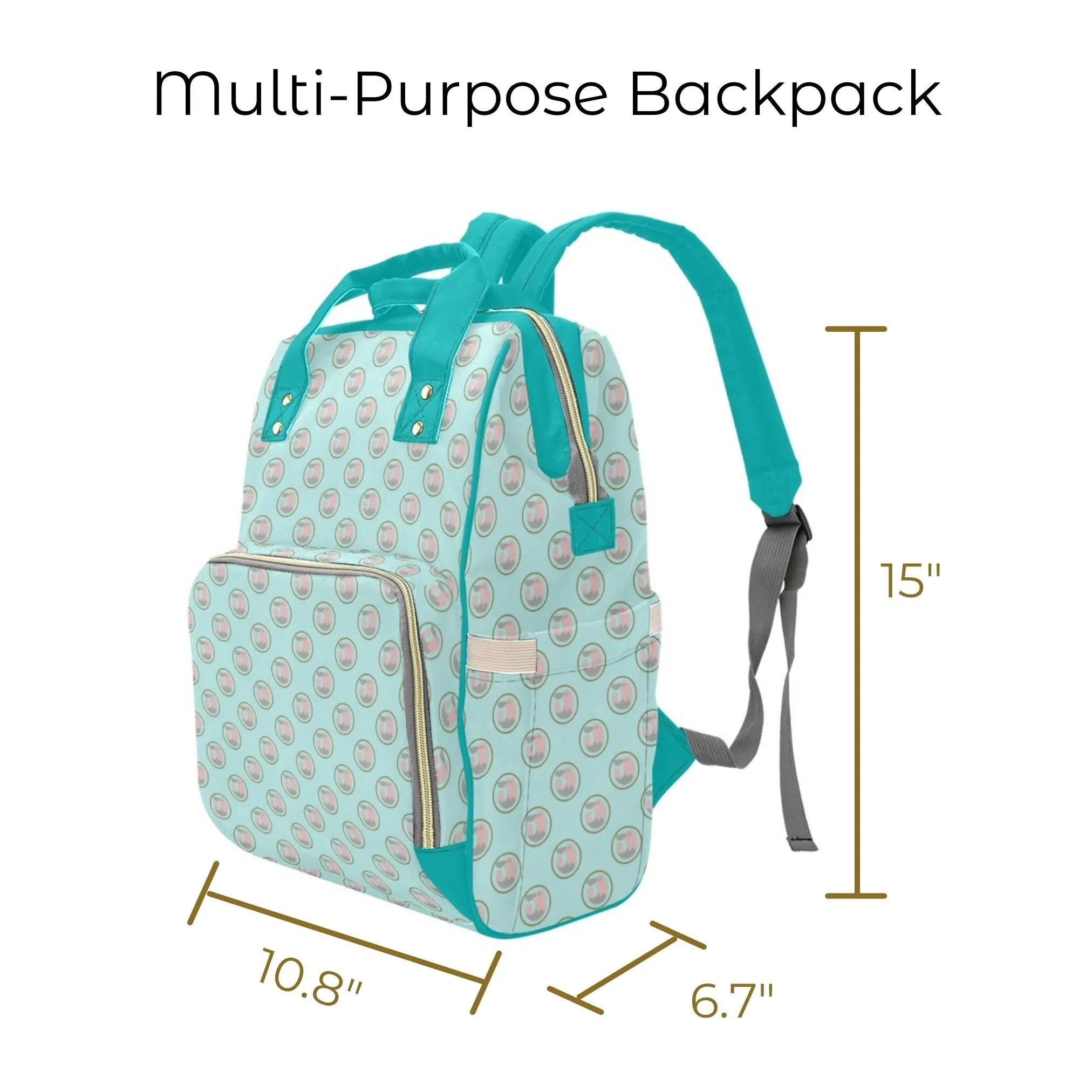 Red Bat Multi-Purpose Backpack and Diaper Bag