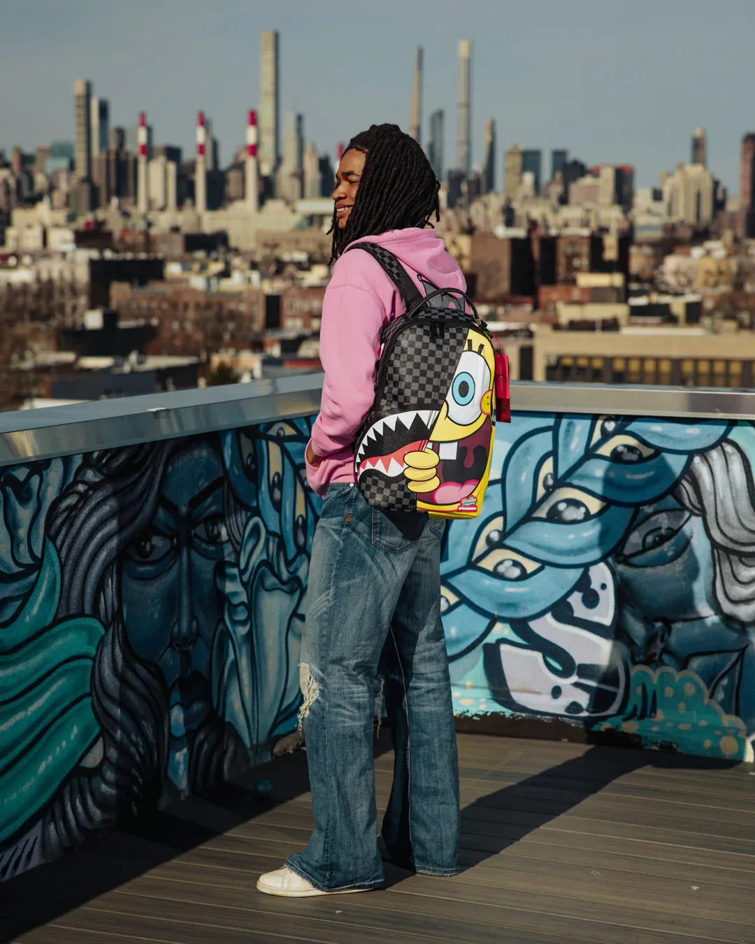 Sprayground Sponge Bob Reveal Hello You're Amazing DLXSV Backpack