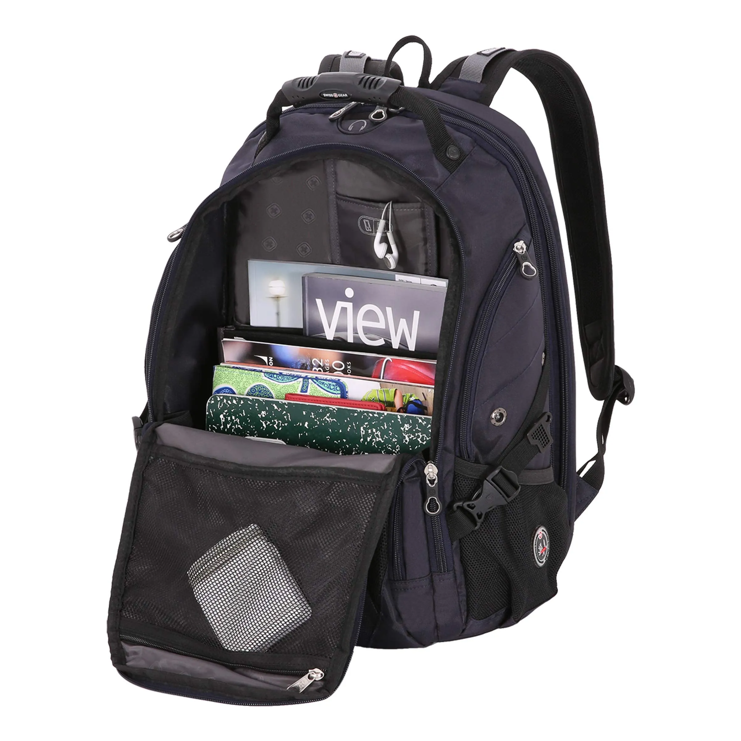 SwissGear SA1923 Noir Satin TSA Friendly ScanSmart Laptop Backpack - Fits Most 15 Inch Laptops and Tablets