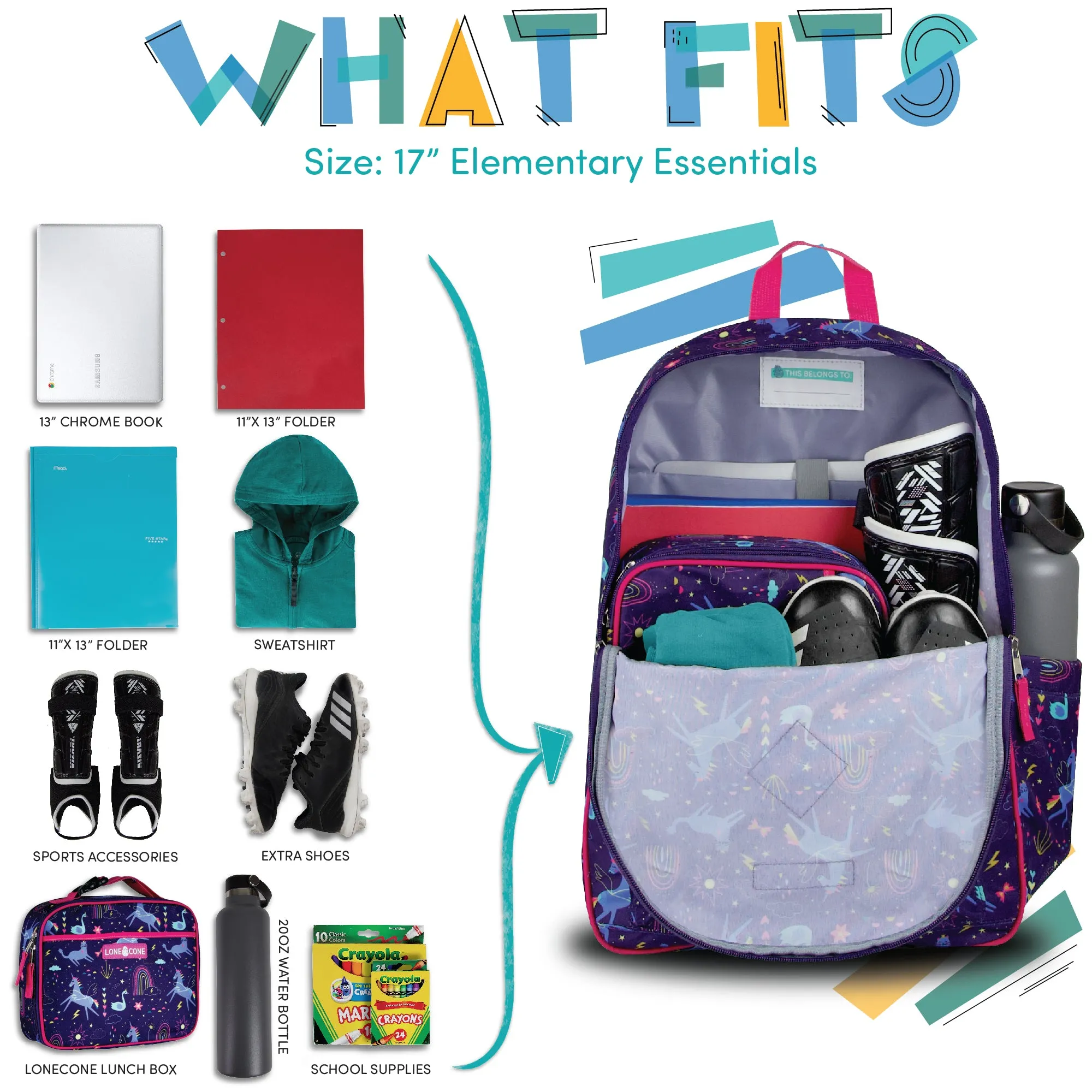 Unicorn Dreams 17" Backpack