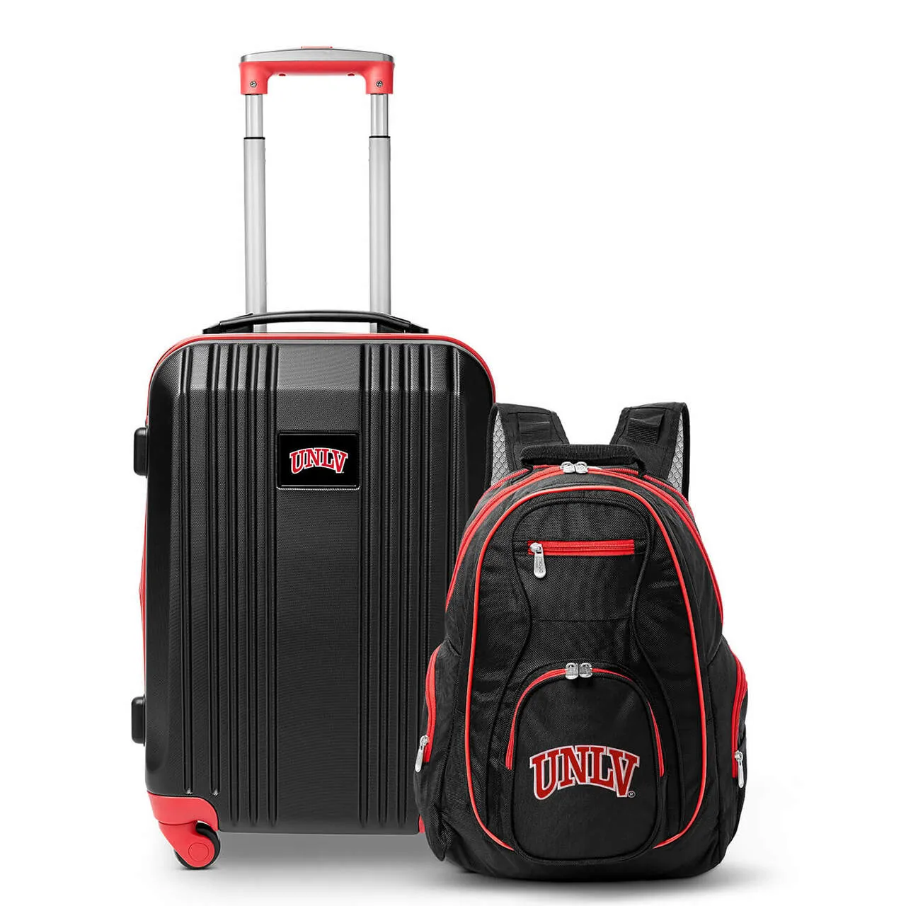 UNLV Rebels 2 Piece Premium Colored Trim Backpack and Luggage Set