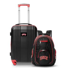 UNLV Rebels 2 Piece Premium Colored Trim Backpack and Luggage Set