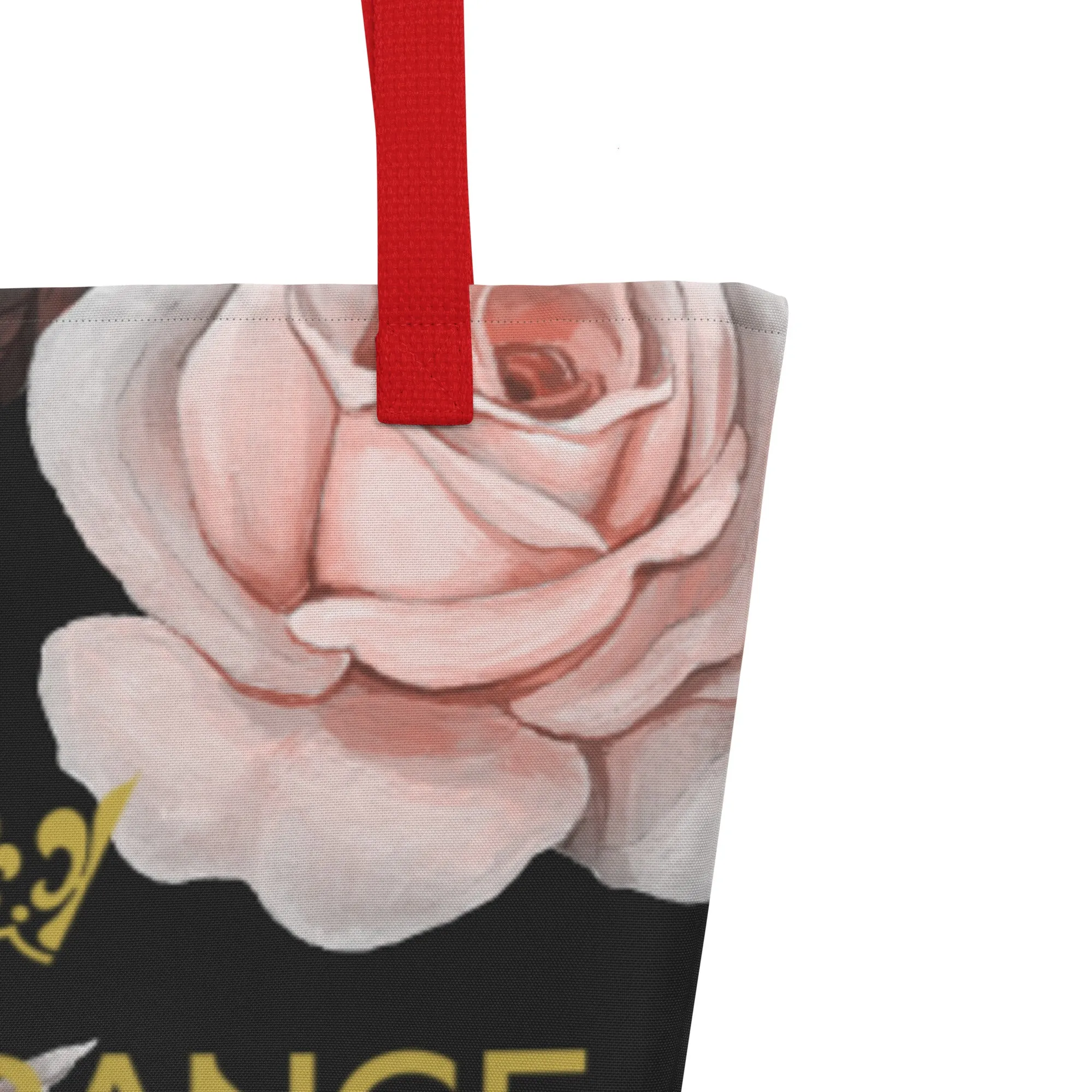 Valentine Day Large Tote Bag - Cute Florals (Glamourange Gift For Valentine Bags With Design Print Patterns - 0017)