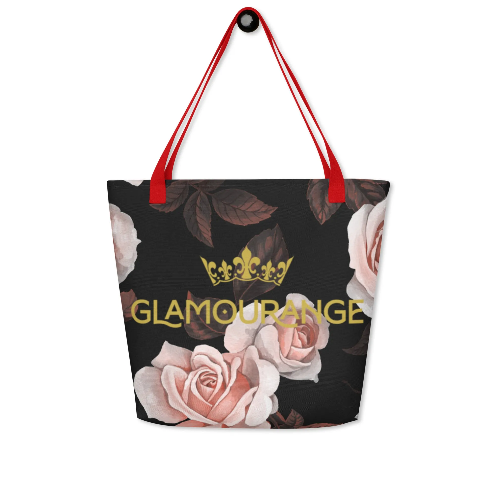 Valentine Day Large Tote Bag - Cute Florals (Glamourange Gift For Valentine Bags With Design Print Patterns - 0017)