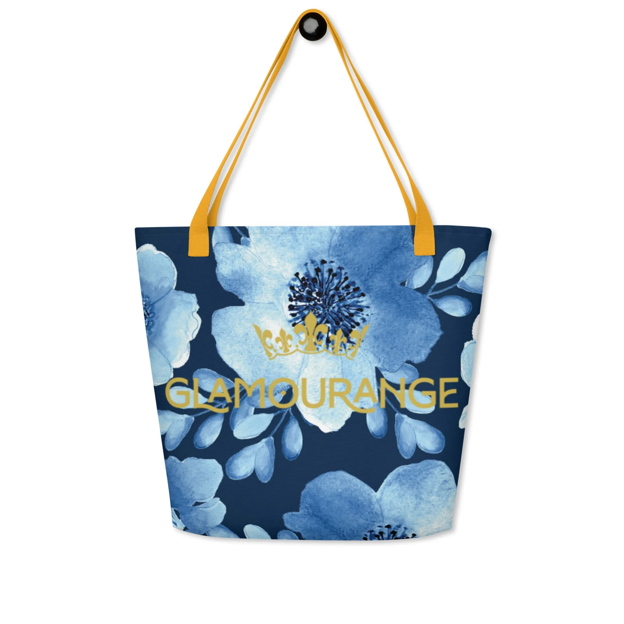 Valentine Day Large Tote Bag - Flowers (Glamourange Gift For Valentine Bags With Design Print Patterns - 007)