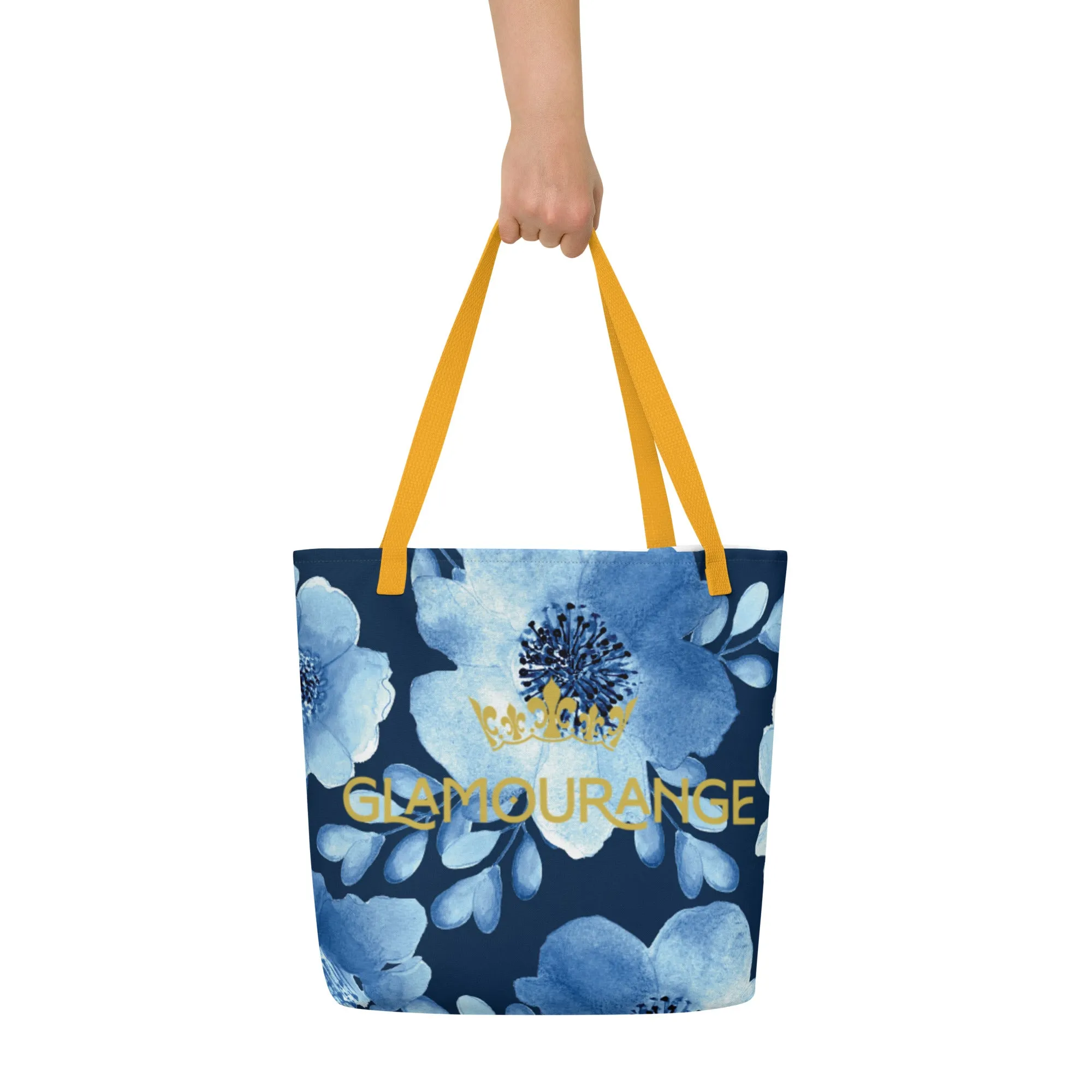 Valentine Day Large Tote Bag - Flowers (Glamourange Gift For Valentine Bags With Design Print Patterns - 007)