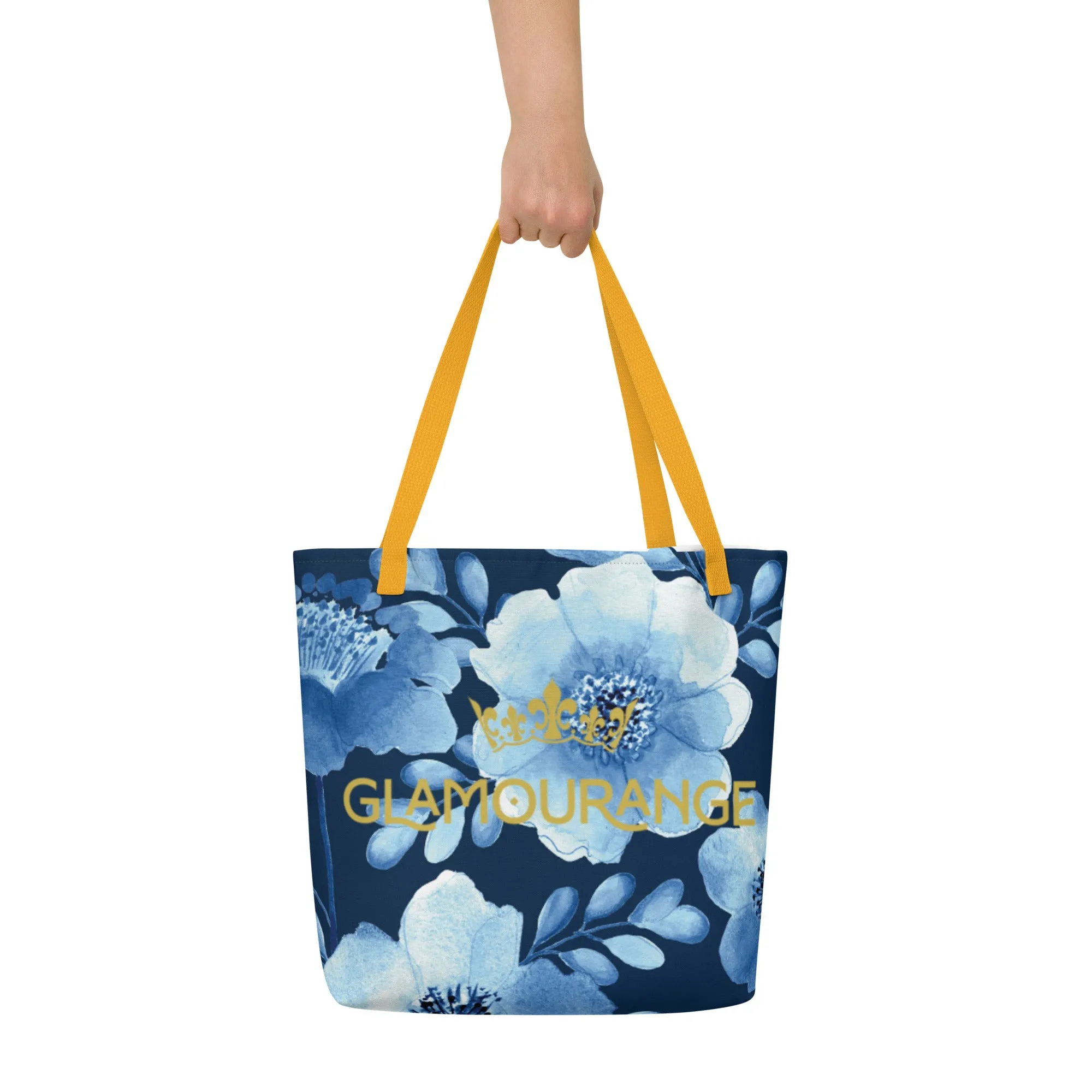 Valentine Day Large Tote Bag - Flowers (Glamourange Gift For Valentine Bags With Design Print Patterns - 007)