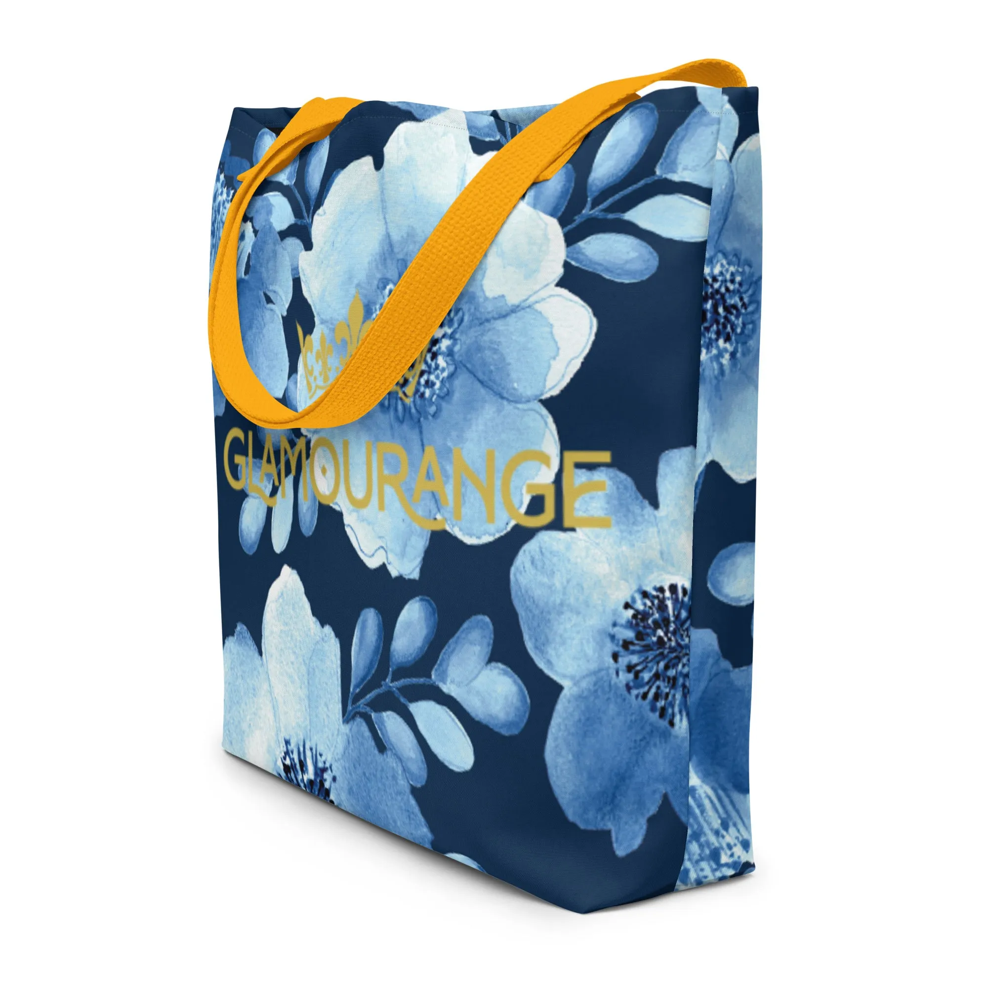 Valentine Day Large Tote Bag - Flowers (Glamourange Gift For Valentine Bags With Design Print Patterns - 007)