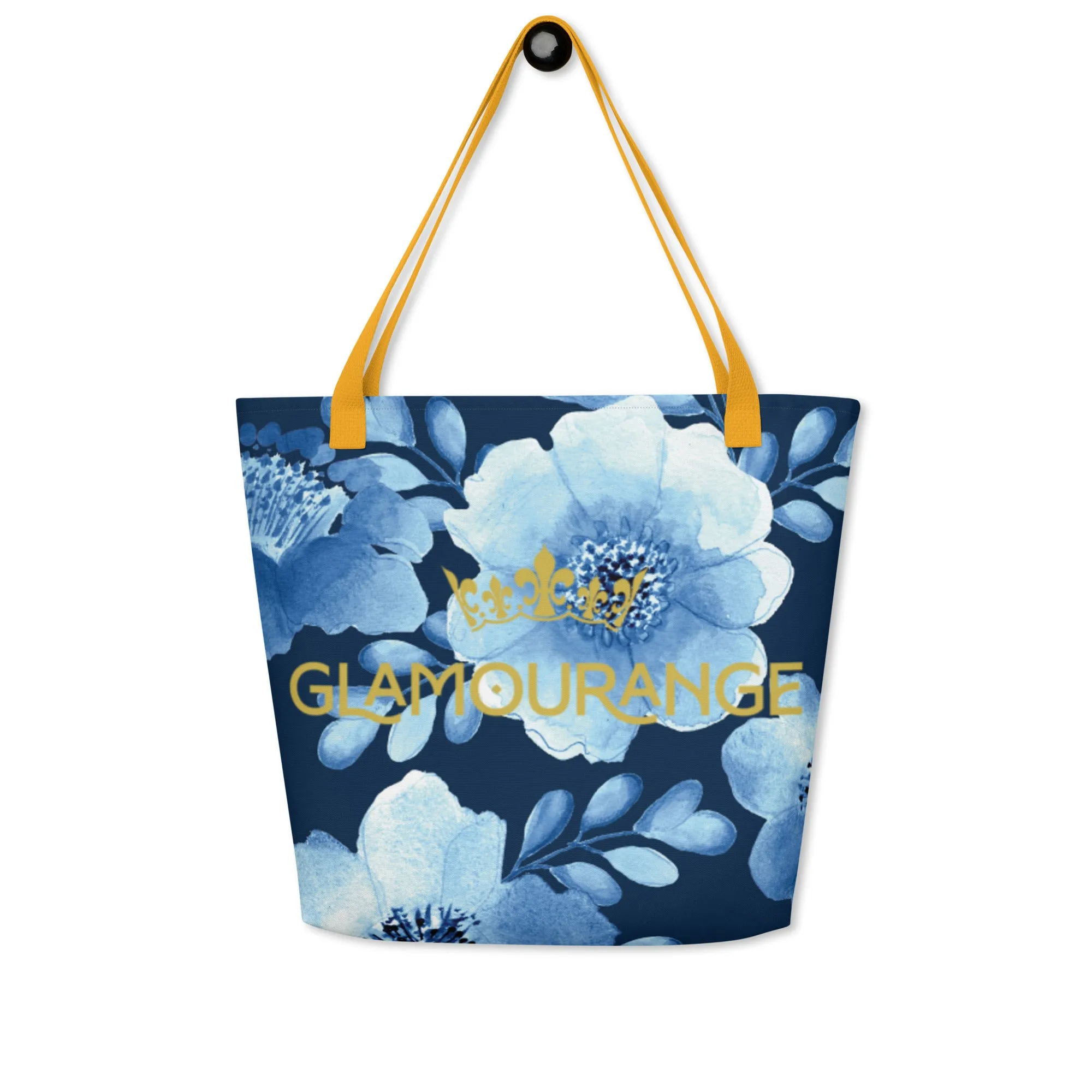 Valentine Day Large Tote Bag - Flowers (Glamourange Gift For Valentine Bags With Design Print Patterns - 007)