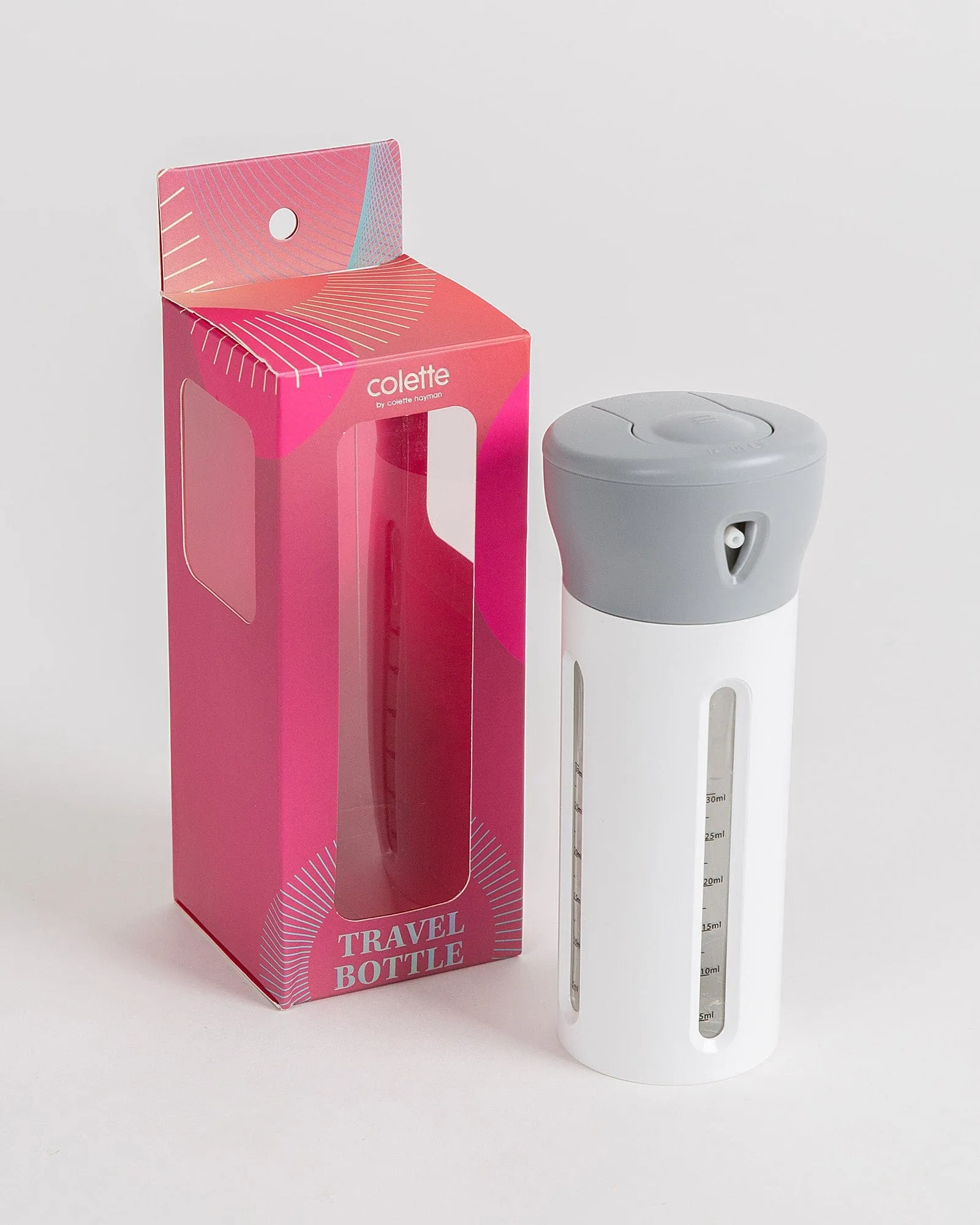 White Rotatable Travel Bottle